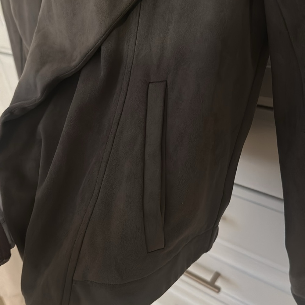 Suede Gray Jacket Size Small - image 4